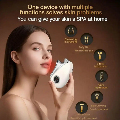 3 in 1 Facial Massager LED Light Microcurrent Wand for Women Skin Care and Neck Firming Routine