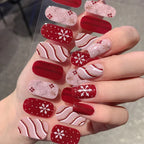 Christmas Nail Art Stickers Holiday Snowflake Decals for Women during Winter