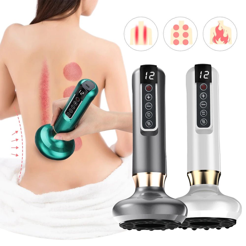 Electric Cupping Massager Scraping Tool Heated Meridian Device for Body Relaxation - 20