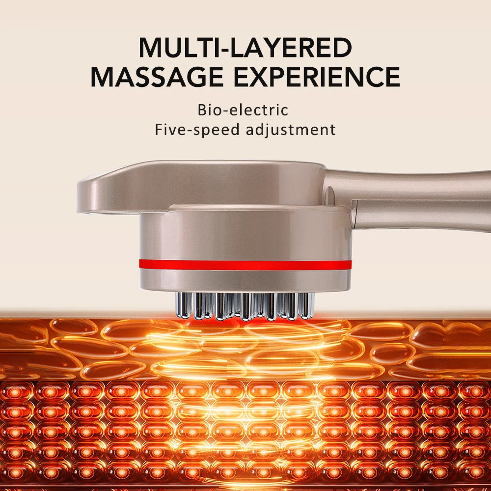 Electric Meridian Massage Brush Microcurrent Cellulite Therapy for Body Home Use Relaxation