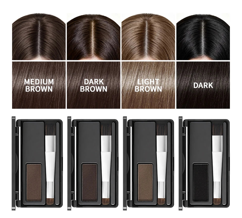 Hair Root Cover Up Powder Concealer for Instant Gray Coverage and Thinning Hair at Home