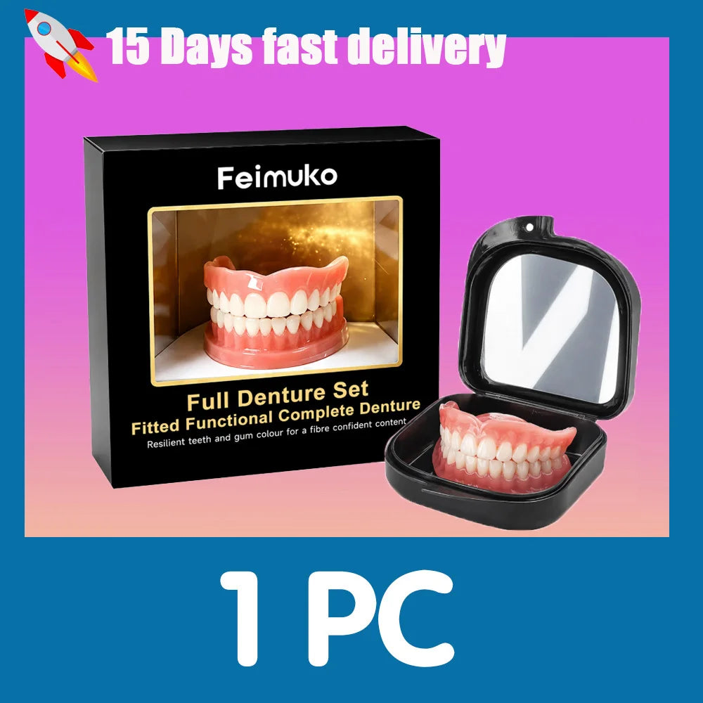 Full Mouth Silicone Dentures Natural Lifelike Teeth for Daily Comfort and Oral Care