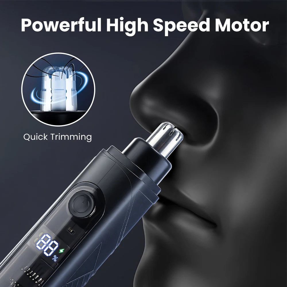 Electric Nose Hair Trimmer Painless Rechargeable Grooming Tool for Men and Women Daily Routine