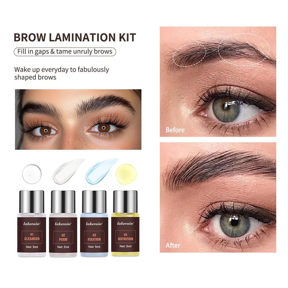 Brow Lamination Kit for Fluffy Eyebrow Shaping and Lifting at Home Salon Beauty