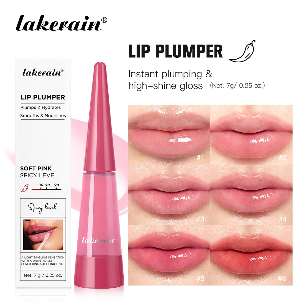 Lip Plumper Serum Deep Hydration High Shine Gloss for Fuller Looking Lips Daily Beauty Routine