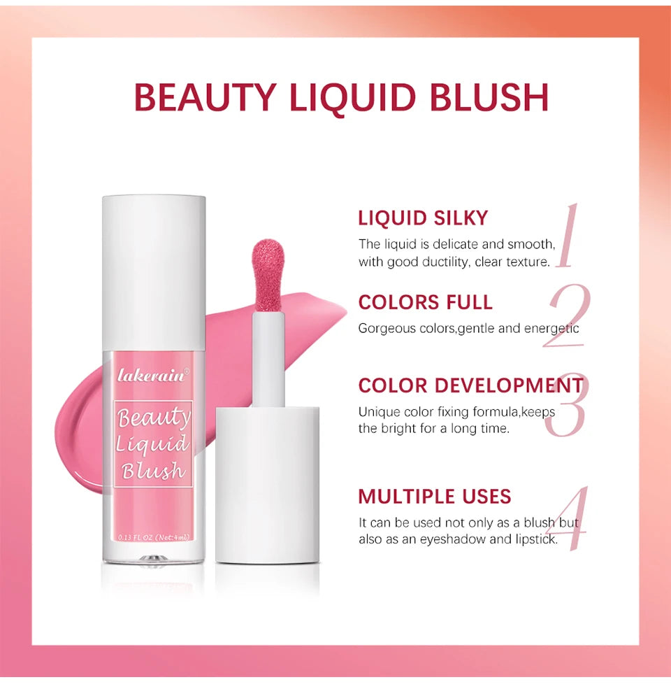 Beauty Liquid Blush Highly Pigmented Long Lasting Tint for Everyday Face Makeup