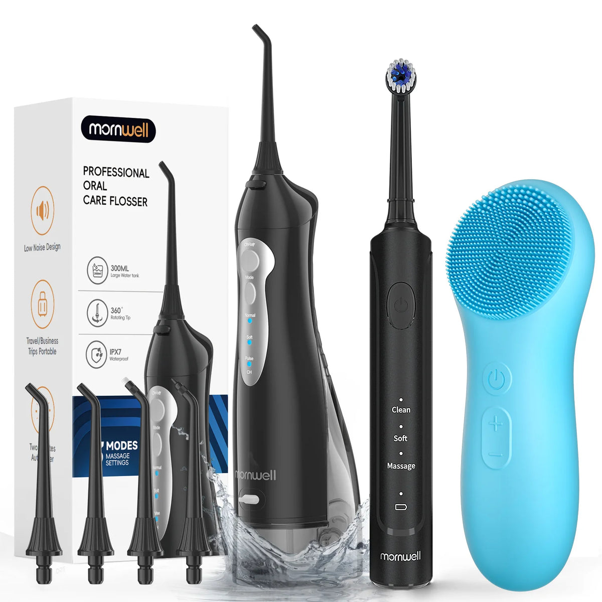 Professional Oral Clean Kit Water Flosser Electric Toothbrush for Adults Home Travel