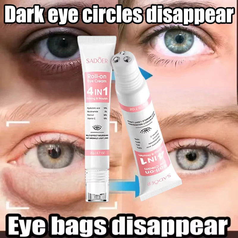 Instant Eye Bag Removal Cream Retinol Anti Wrinkle Firming Serum for Women Daily Eye Care Routine