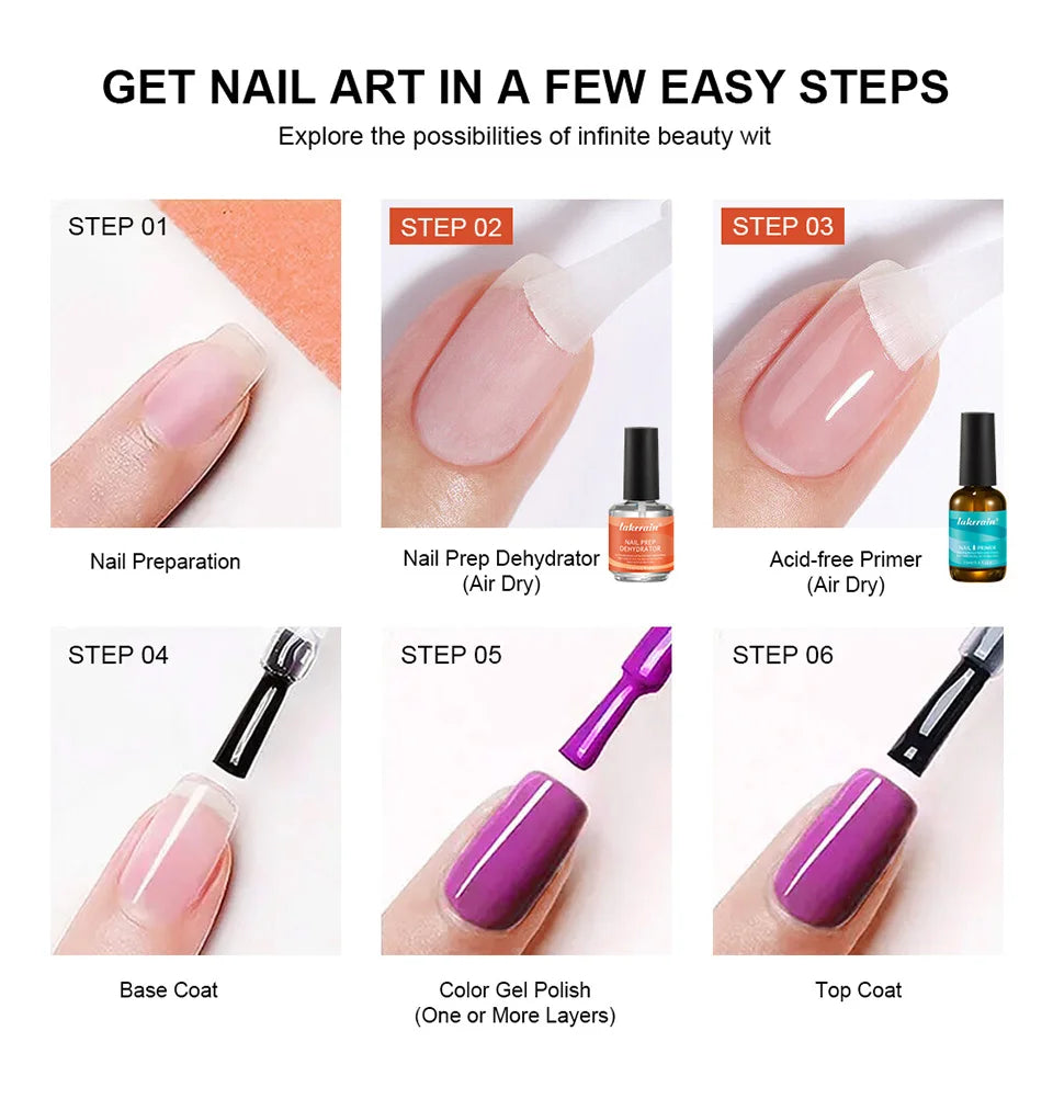 Nail Primer and Dehydrator Set Fast Air Dry Prep for Professional Manicure at Home - 13