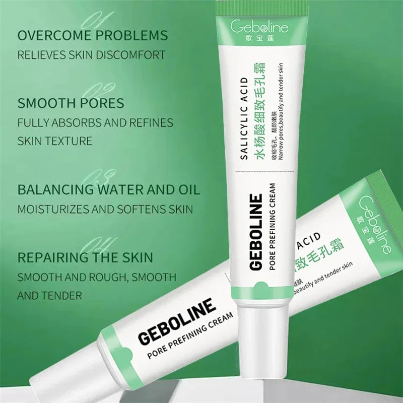 Salicylic Acid Pore Shrinking Cream Skin Repair Acne Treatment for Face and Smooth Texture - 11