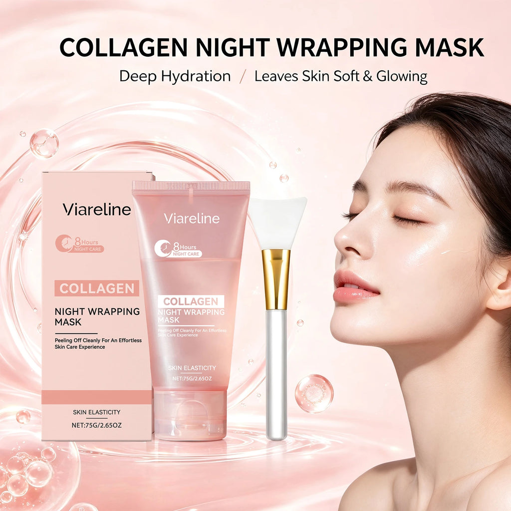 Collagen Night Wrapping Mask Firming Peel Off Treatment for Unisex Face Care