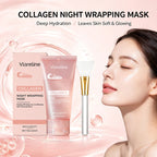 Collagen Night Wrapping Mask Firming Peel Off Treatment for Unisex Face Care