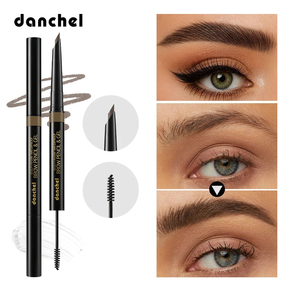 Waterproof Brow Pencil and Gel Smudge Proof Eyebrow Makeup for Women Daily Beauty Routine