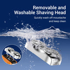 Mini Electric Shaver Portable Rechargeable Rotary Razor for Men and Women Travel Grooming