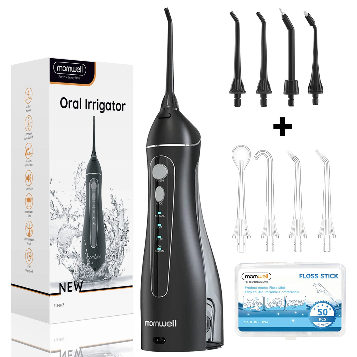 Water Flosser Portable Oral Irrigator Cordless Teeth Cleaner for Home and Travel