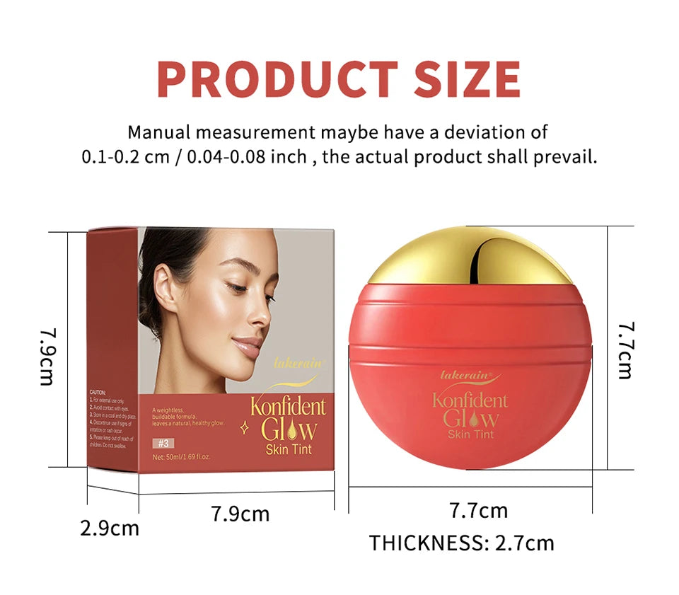 Konfident Glow Skin Tint Buildable Coverage Foundation for Radiant Daily Makeup Looks - 17