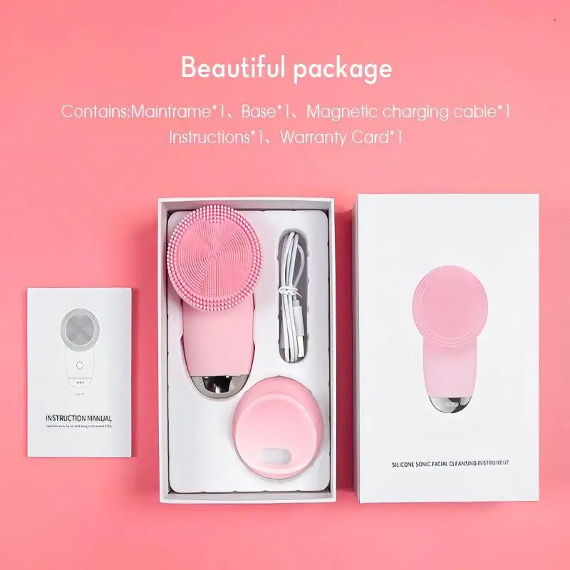 Electric Facial Cleansing Brush Sonic Vibration Scrubber for deep pore cleaning at home - 6