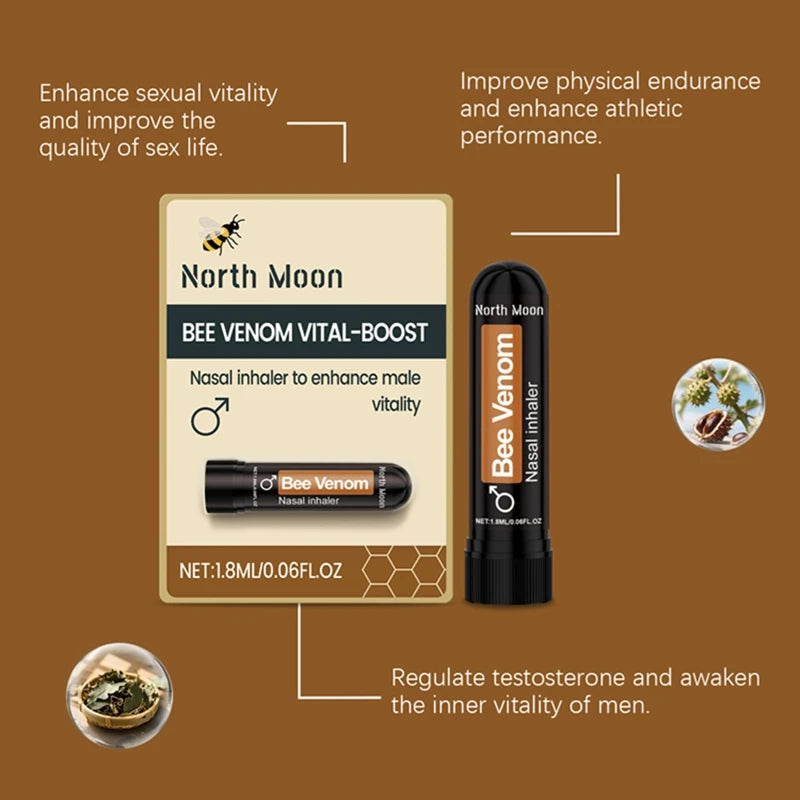 Bee Venom Vital Boost Nasal Inhaler Daily Nutrition Stick for Men for Daily Vitality Support