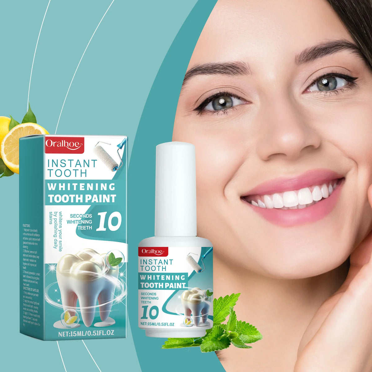 Teeth Whitening Paint Remove Dental Stains for Brighter Smile at Home