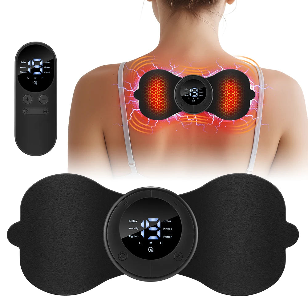 Electric Muscle Massager Patch with 8 Modes 19 Intensity Levels for Relief at Home or Travel