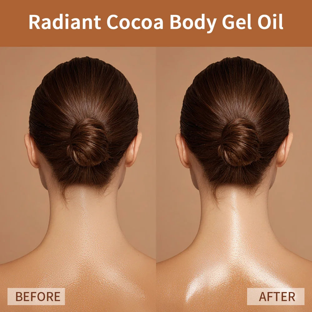 Cocoa Body Oil Gel Moisturizing Hydration for Dry Skin and Radiant Glowing Body Skincare