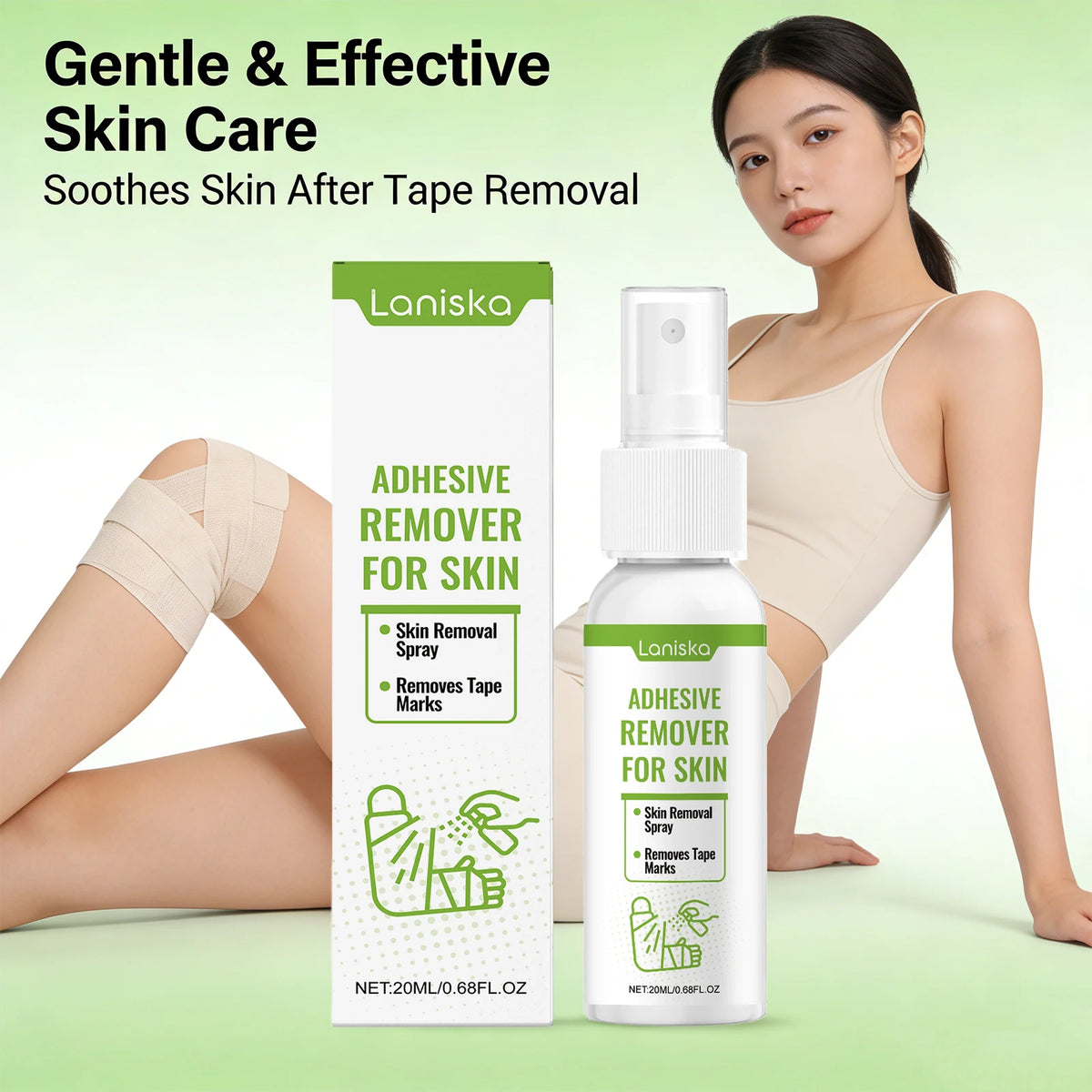 Adhesive Remover Spray for Skin Tape Marks and Bandage Residue for Adults at Home Use