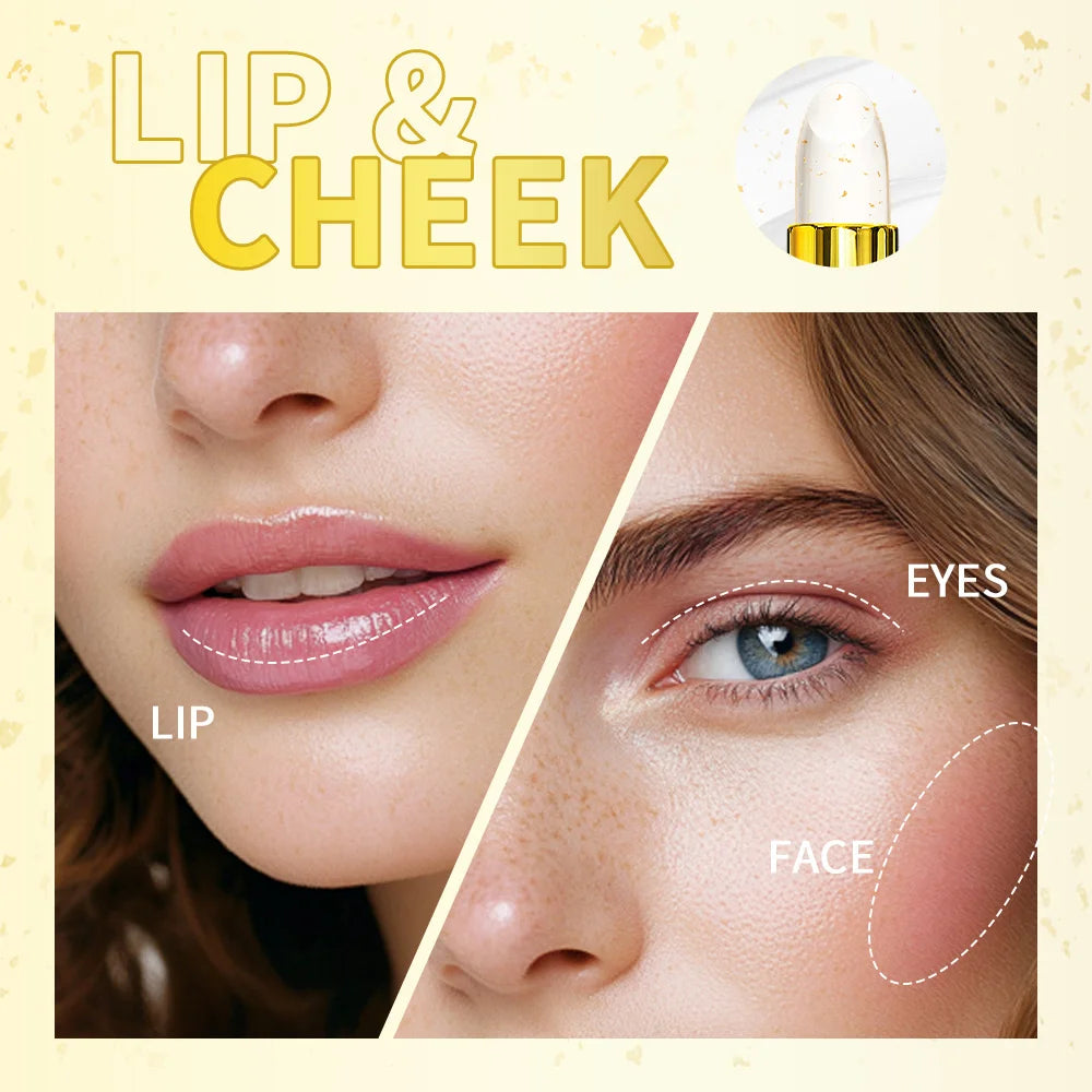 Color Changing Lipstick Moisturizing Lip Balm for Daily Makeup and Deep Hydration