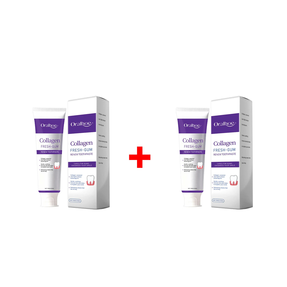 Collagen Toothpaste Whitening and Fresh Breath for Adults Daily Oral Care at Home Routine
