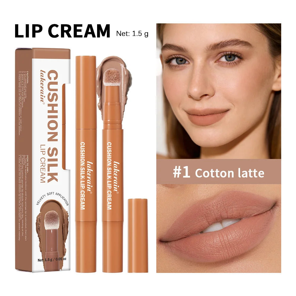 Air Cushion Lip Cream Waterproof Matte Lip and Blush for Daily Makeup and Travel