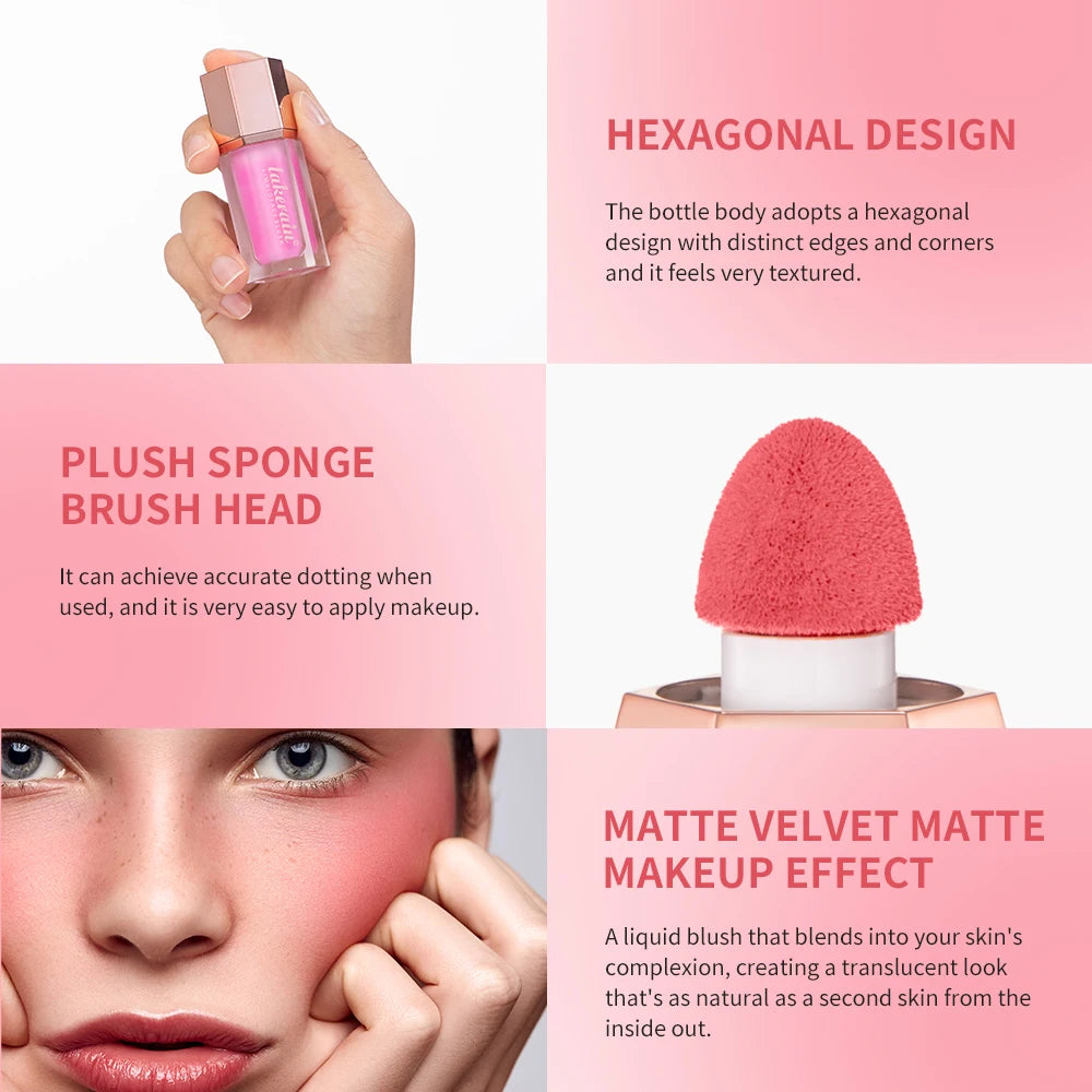 Liquid Blush Waterproof Creamy Texture Face Makeup for Natural Matte Finish Everyday Glow - 6