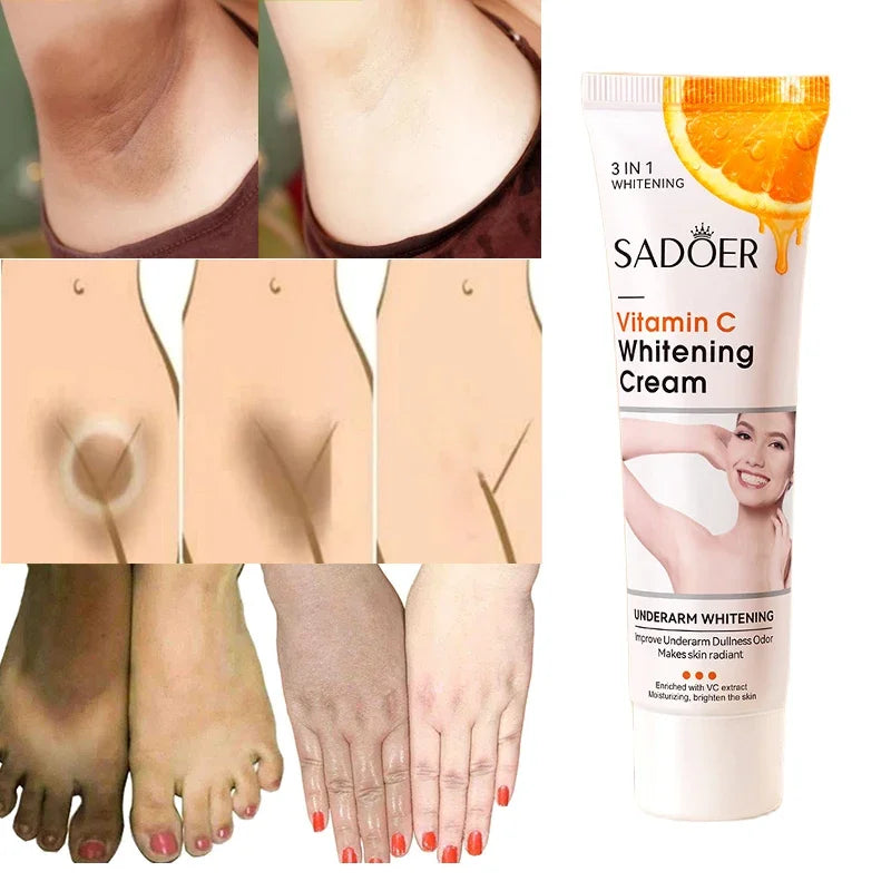 Vitamin C Brightening Cream Moisturizing Skin Lightening for Unisex on Body Face and Underarms