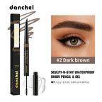 Waterproof Brow Pencil and Gel Smudge Proof Eyebrow Makeup for Women Daily Beauty Routine