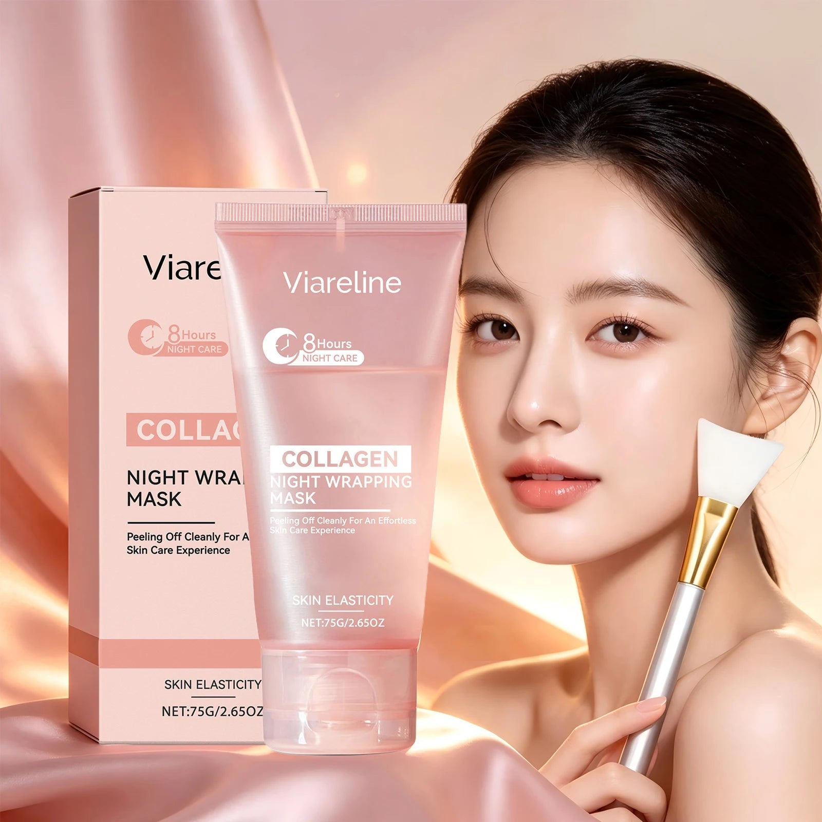 Collagen Night Wrapping Mask Firming Peel Off Treatment for Unisex Face Care - 6