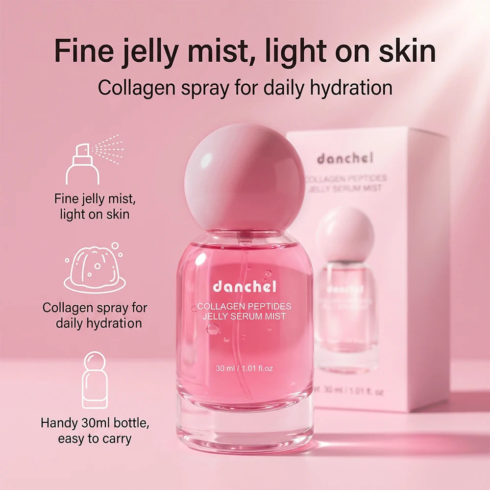Collagen Peptides Jelly Serum Mist Deep Hydration Moisturizing Spray for Face Daily Skincare