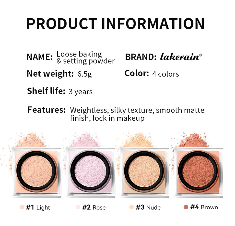 Loose Baking and Setting Powder Oil Control Matte Finish for Women Face Makeup - 14