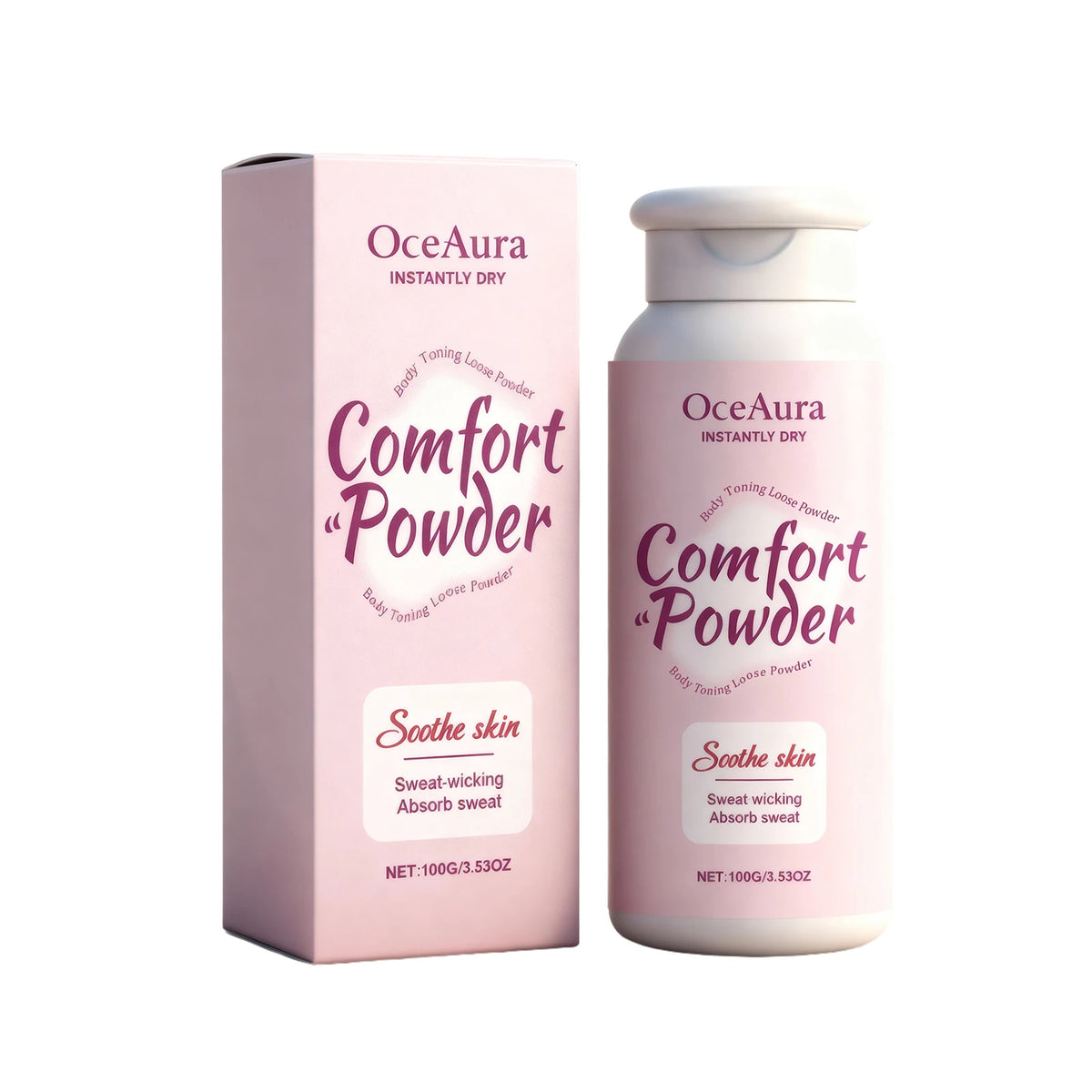 Comfort Powder Sweat Wicking Body Dust for Men and Women in Hot Summer and Daily Exercise