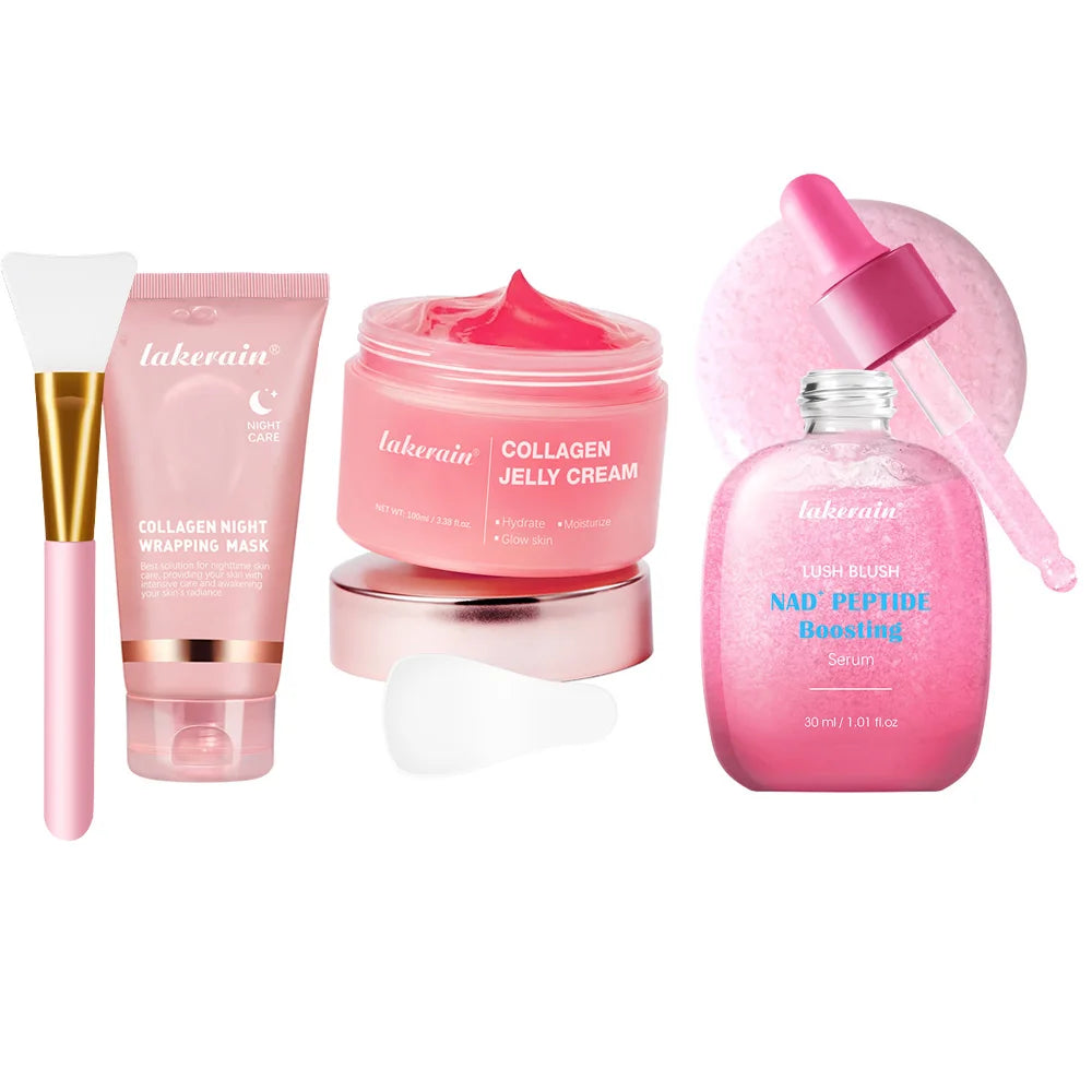 Collagen Night Wrapping Mask Hydrating Firming Peel Off Mask for Women during Bedtime Routine