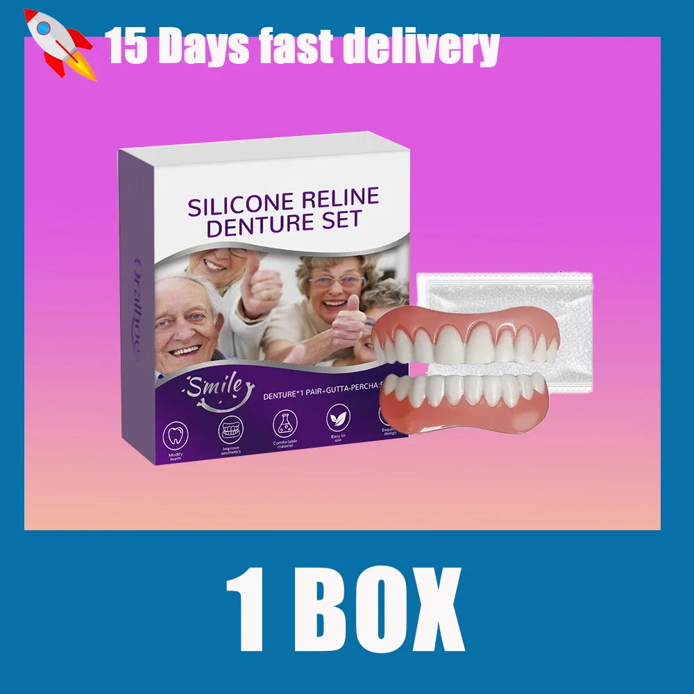 Denture Reline Kit Soft Silicone False Teeth Care Set for Seniors at Home Daily Comfort - 7