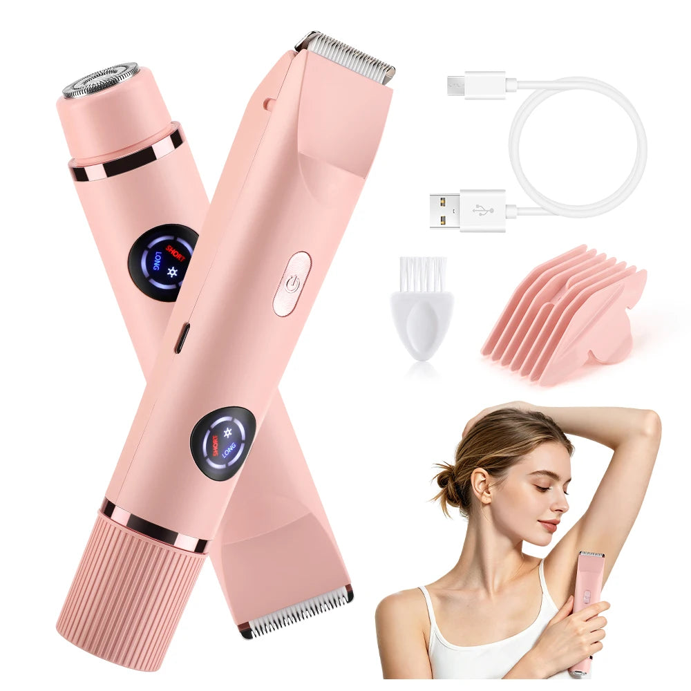 Electric Shaver for Women Waterproof Body Trimmer for Bikini Underarm Legs and Smooth Skin