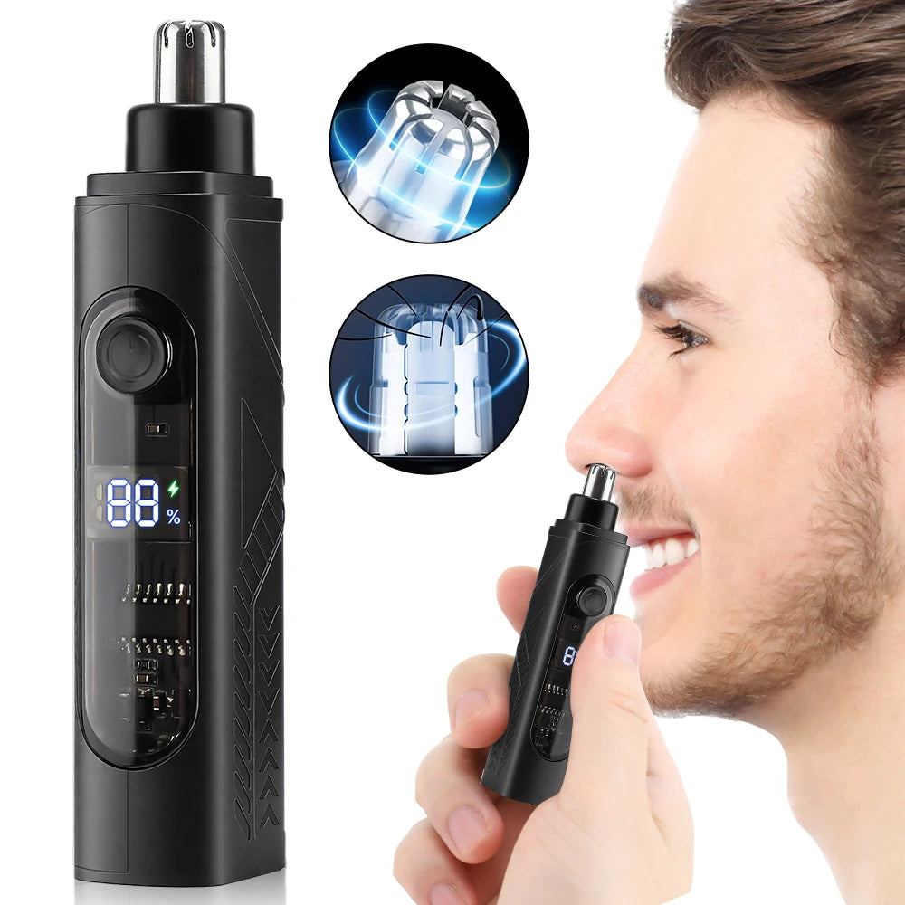 Electric Nose Hair Trimmer Rechargeable Painless Grooming Tool for Men and Women Daily Use