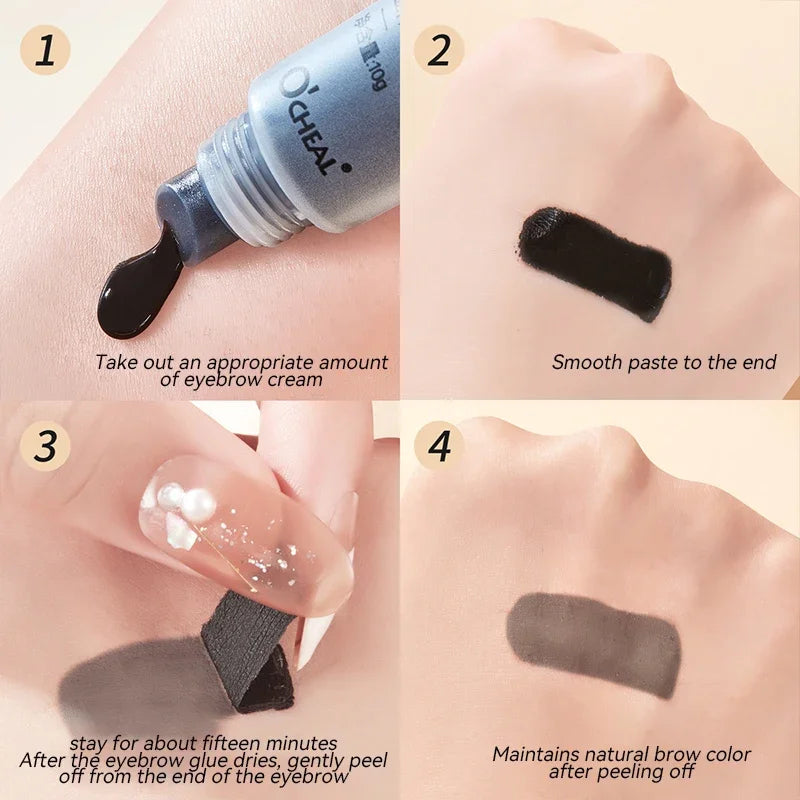Semi Permanent Eyebrow Eyelash Tint Kit Waterproof Dye Gel for Beginners at Home Use