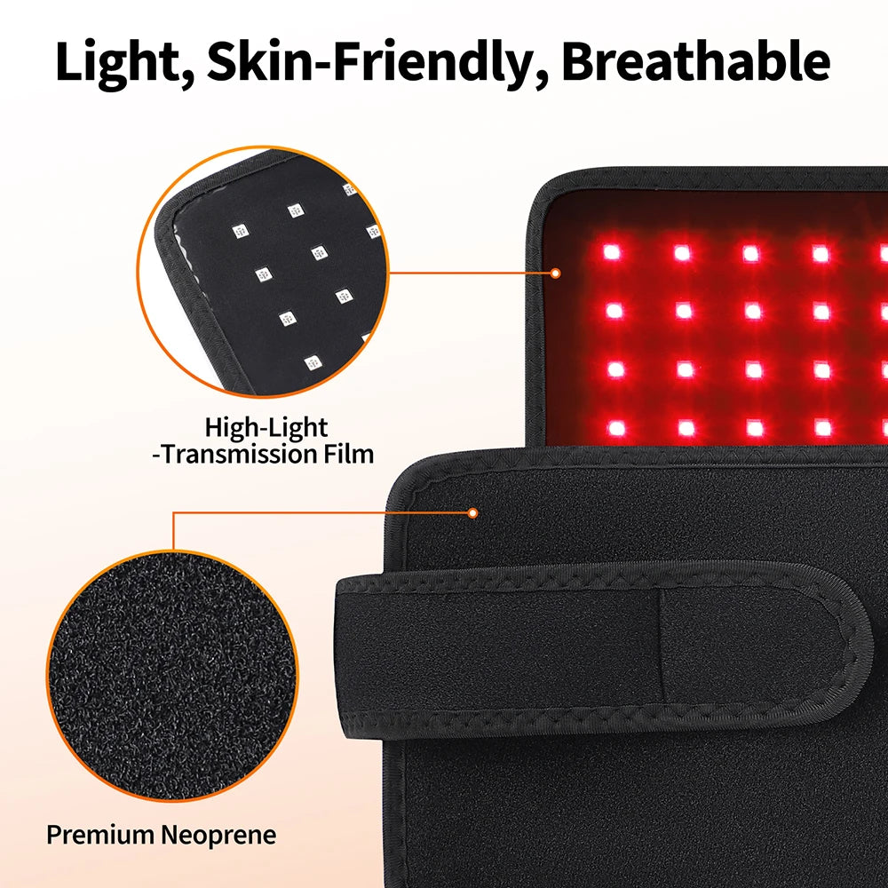 Red Light Therapy Device Infrared Heat Belt for Home Use on Body Joints and Waist Pain Relief