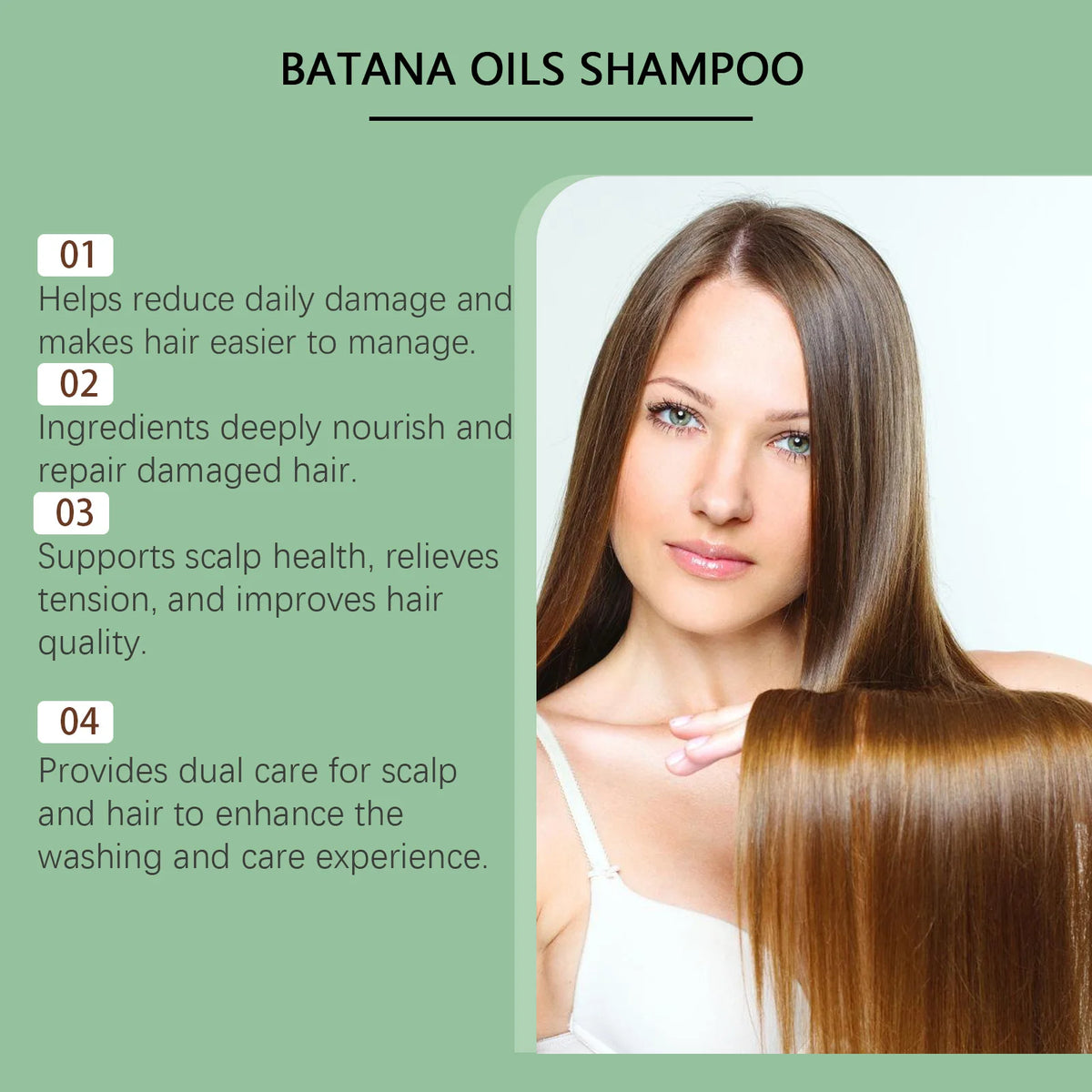 Batana Oil Shampoo for Hair Growth and Repair Damaged Roots for Men and Women at Home