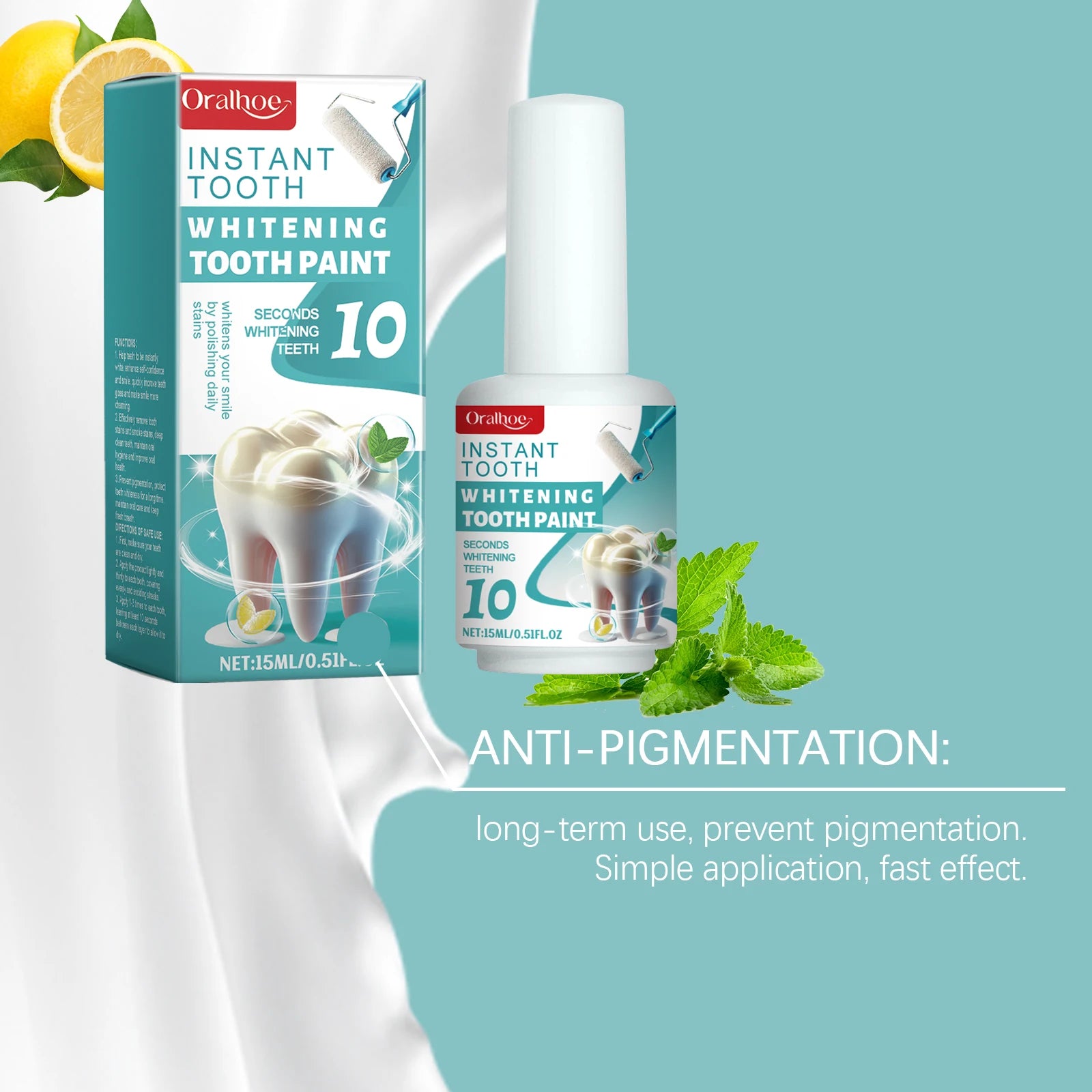Teeth Whitening Paint Remove Dental Stains for Brighter Smile at Home - 10