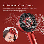 Electric Scalp Massage Comb LED Therapy Hair Growth Serum Applicator for Men and Women Home