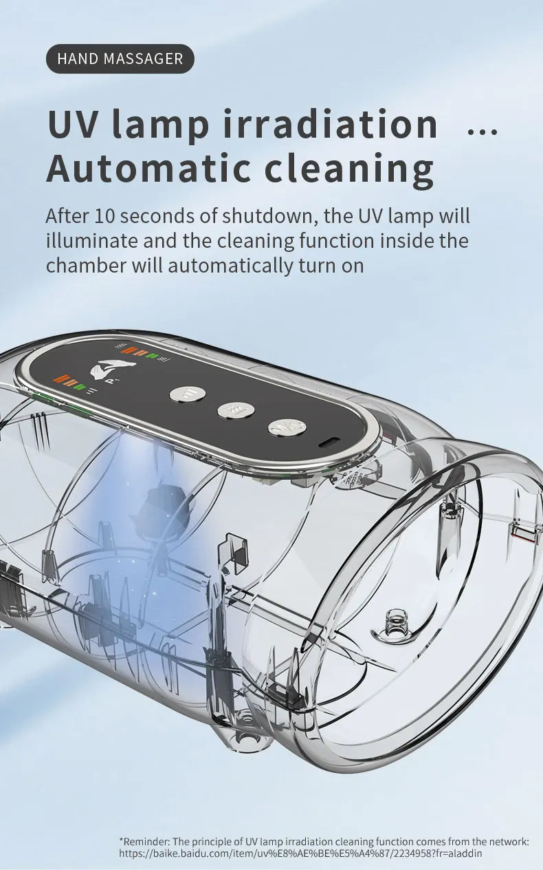 Electric Hand Massager with Airbag Compression and Heat for Office Workers at Home
