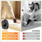 Electric Ankle Massager Heated Vibration Brace for Joint Relief at Home or After Sports