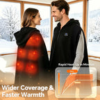 Wearable Graphene Heated Shawl Electric Warming Blanket for Home and Office Winter Comfort
