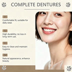 Silicone Dentures Realistic False Teeth Comfort Smile Appliance for Adults Daily Use