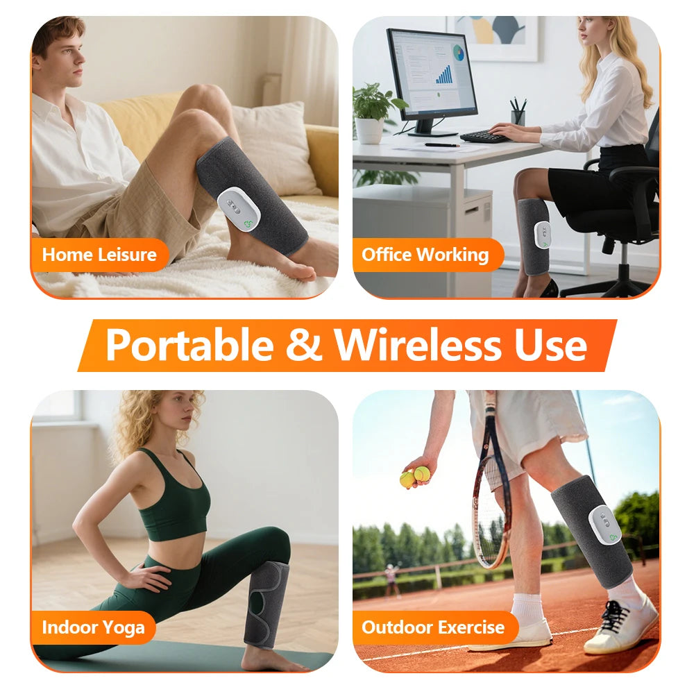 Wireless Calf Massager Air Compression Therapy for Leg Recovery at Home and Office - 4